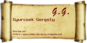 Gyurcsek Gergely névjegykártya