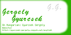 gergely gyurcsek business card